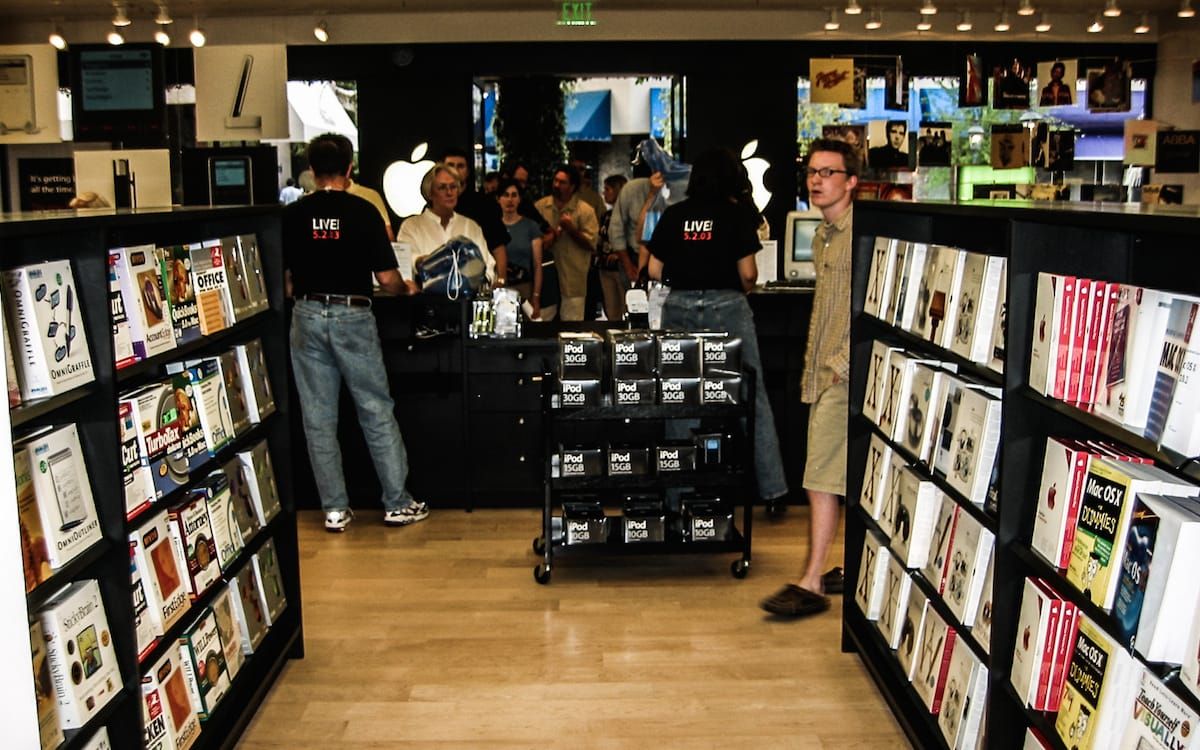Launch party for the third generation iPod on May 2, 2003 at the Biltmore Apple Store—my last day there.