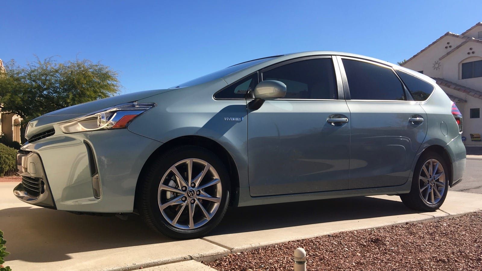 2016 Prius v in Sea Glass Pearl.