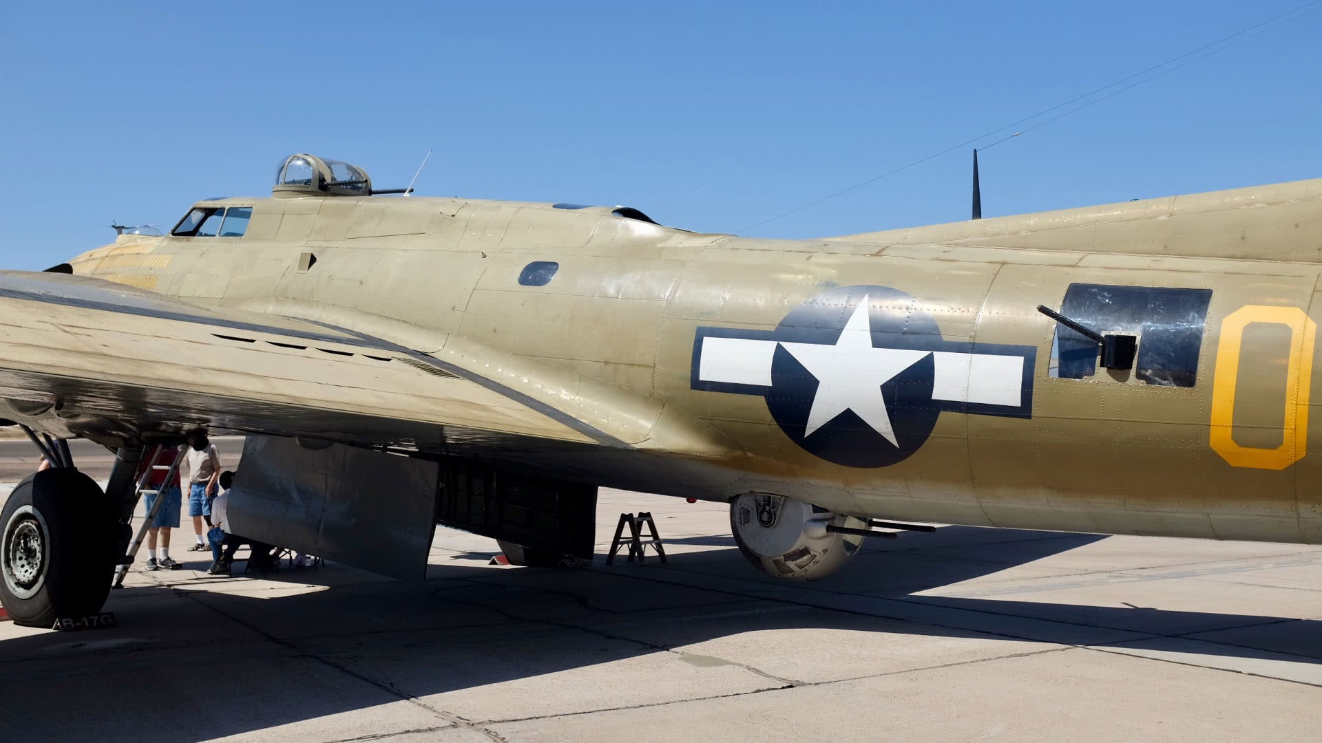 The ball turret on the B-17 is incredibly small